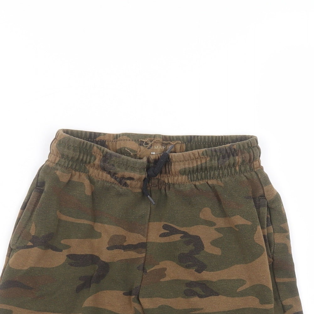 Primark Boys Green Camouflage  Sweat Shorts Size 5-6 Years