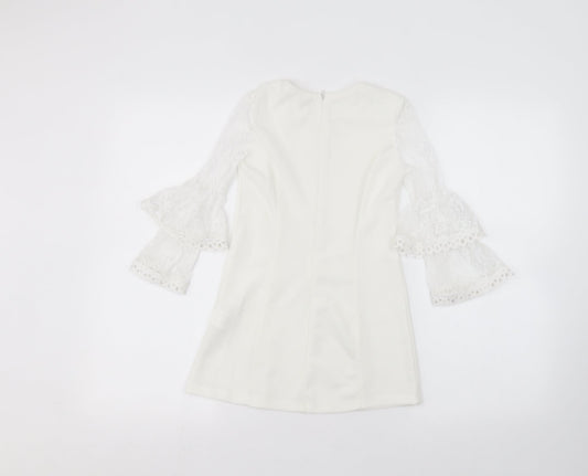 SheIn Girls White   A-Line  Size 6 Years