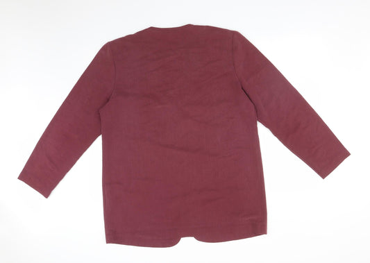 Legacy Womens Purple   Basic Button-Up Size 16
