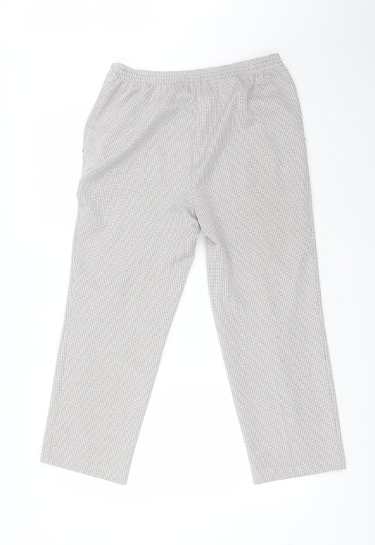 M&S Womens Multicoloured Houndstooth  Trousers  Size 14 L24 in
