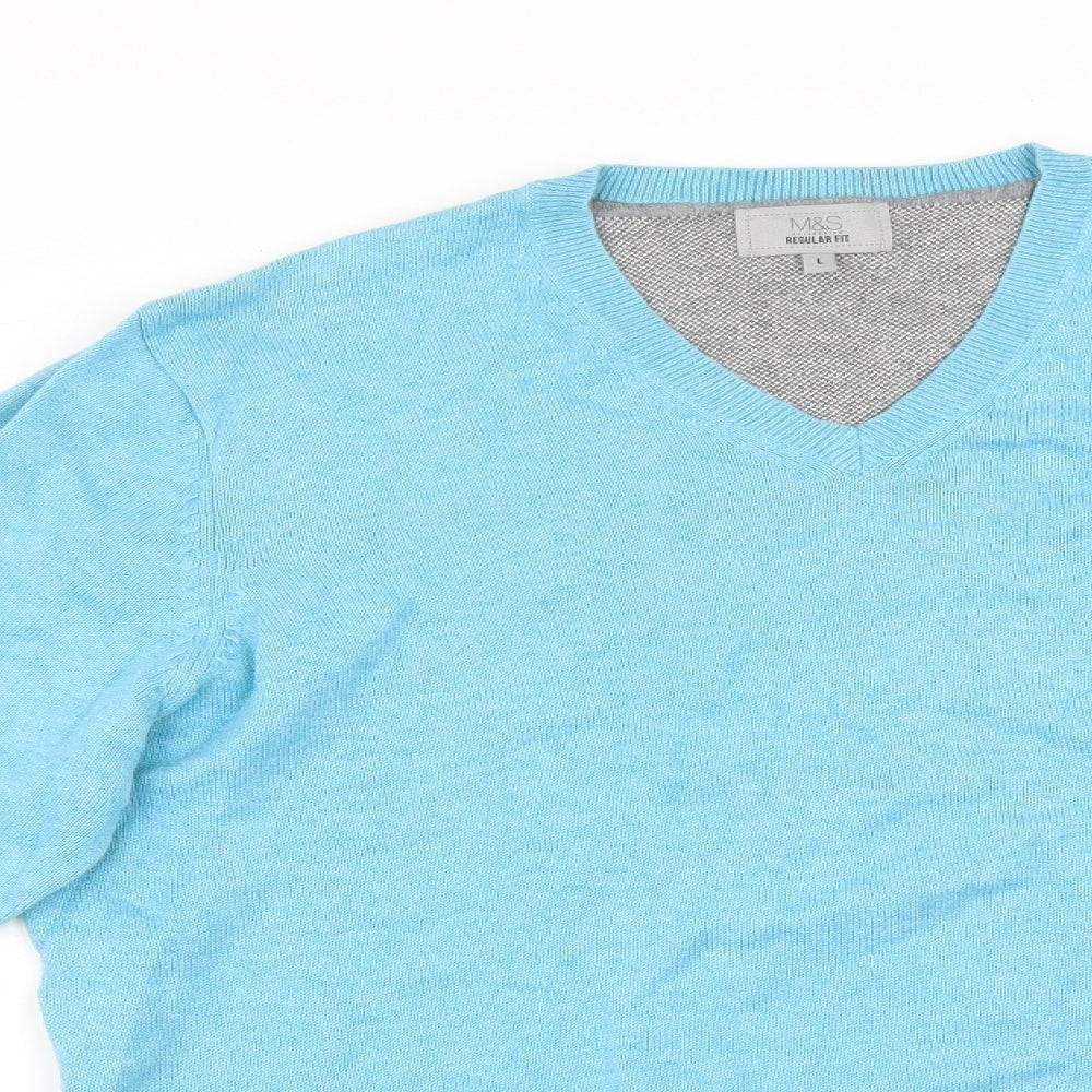 M&S Mens Blue   Pullover Sweatshirt Size L