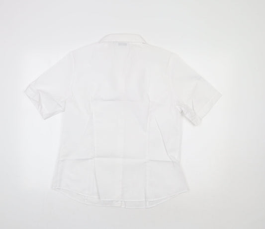 Disley Womens White   Basic Button-Up Size 14