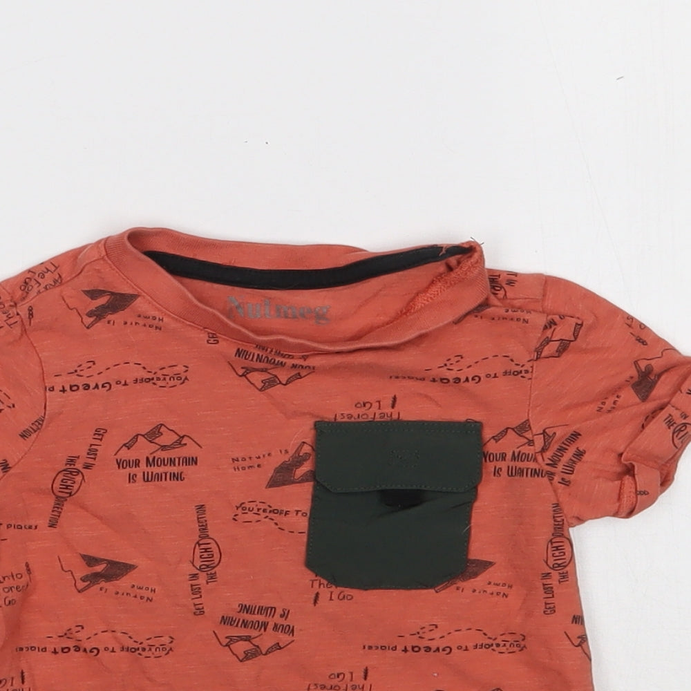 Nutmeg Baby Orange   Basic T-Shirt Size 12-18 Months