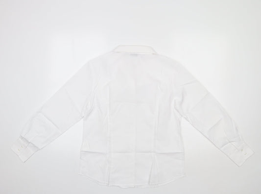 Disley Womens White   Basic Button-Up Size 12