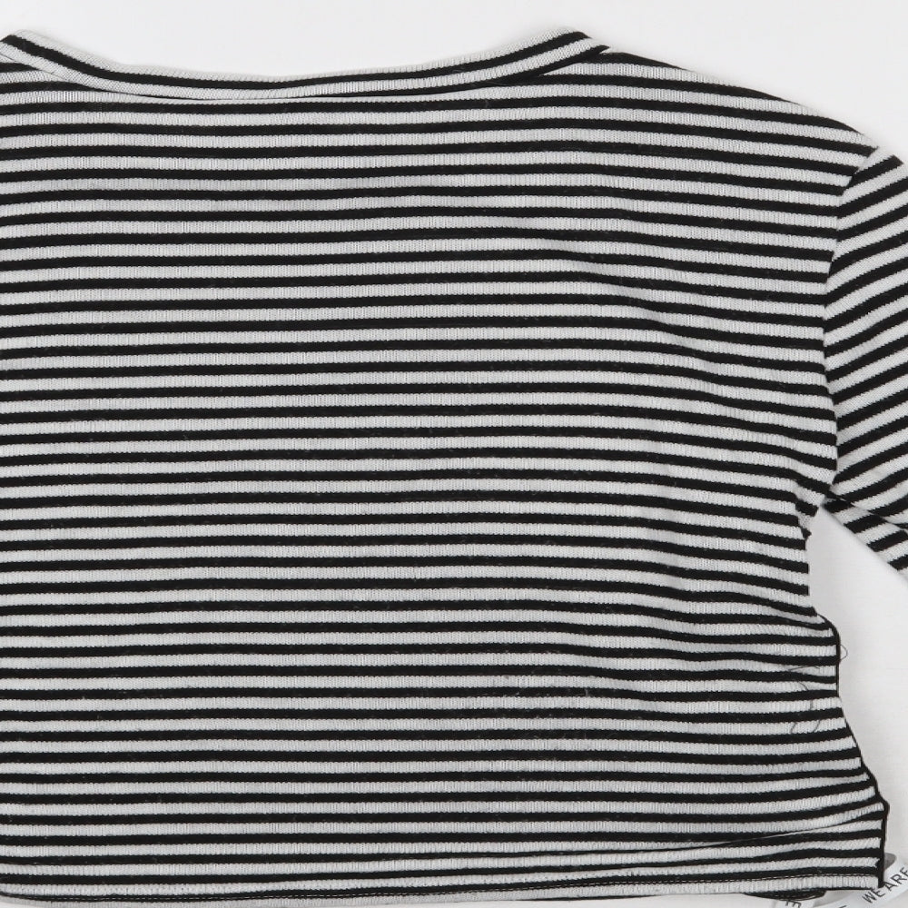 H&M Womens Black Striped  Pullover Jumper Size M