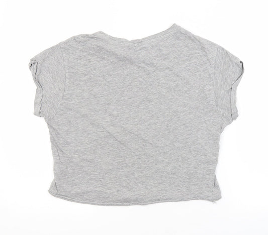 New Look Girls Grey   Cropped T-Shirt Size 12-13 Years  - NASA