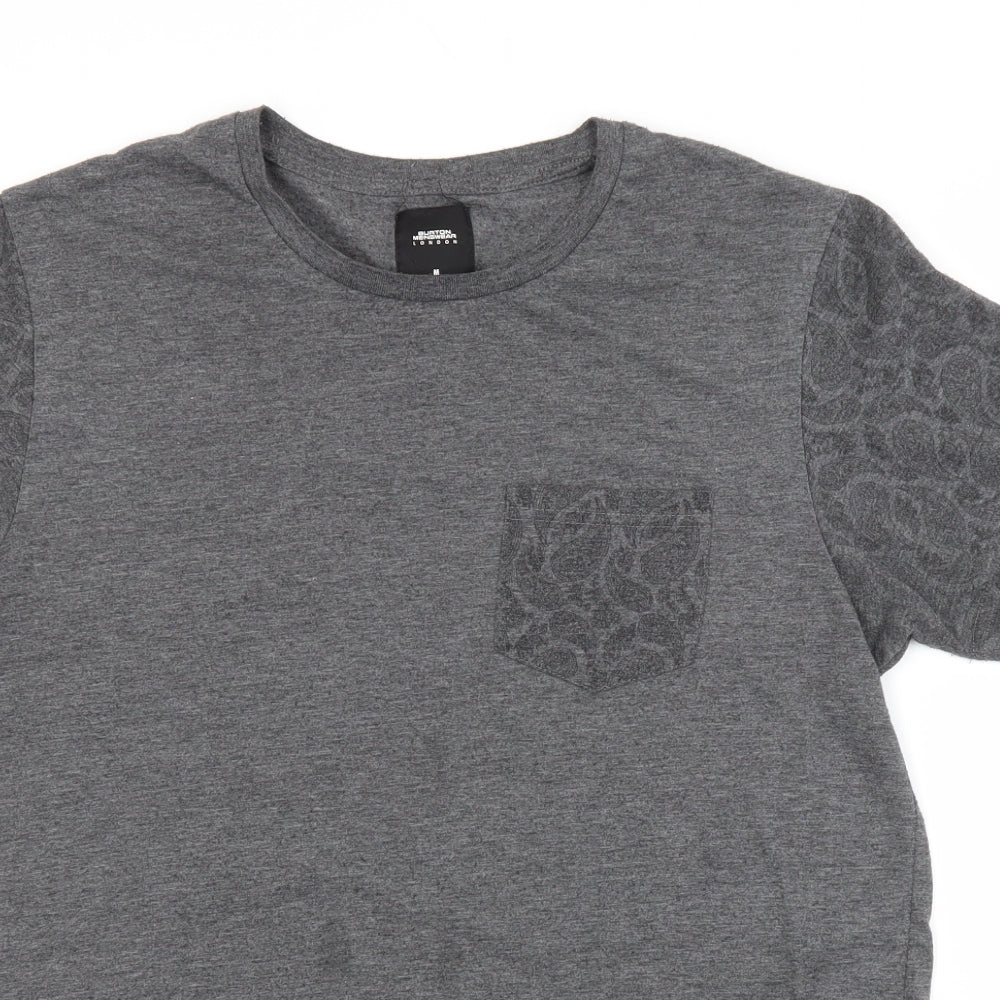 Burton Mens Grey Paisley   T-Shirt Size M