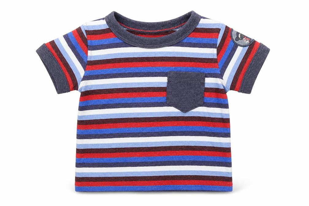 NEXT Baby Multicoloured Striped  Basic T-Shirt Size 3-6 Months