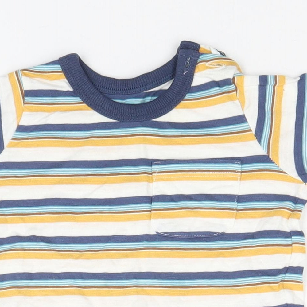 Matalan Baby Multicoloured Striped  Basic T-Shirt Size 3-6 Months