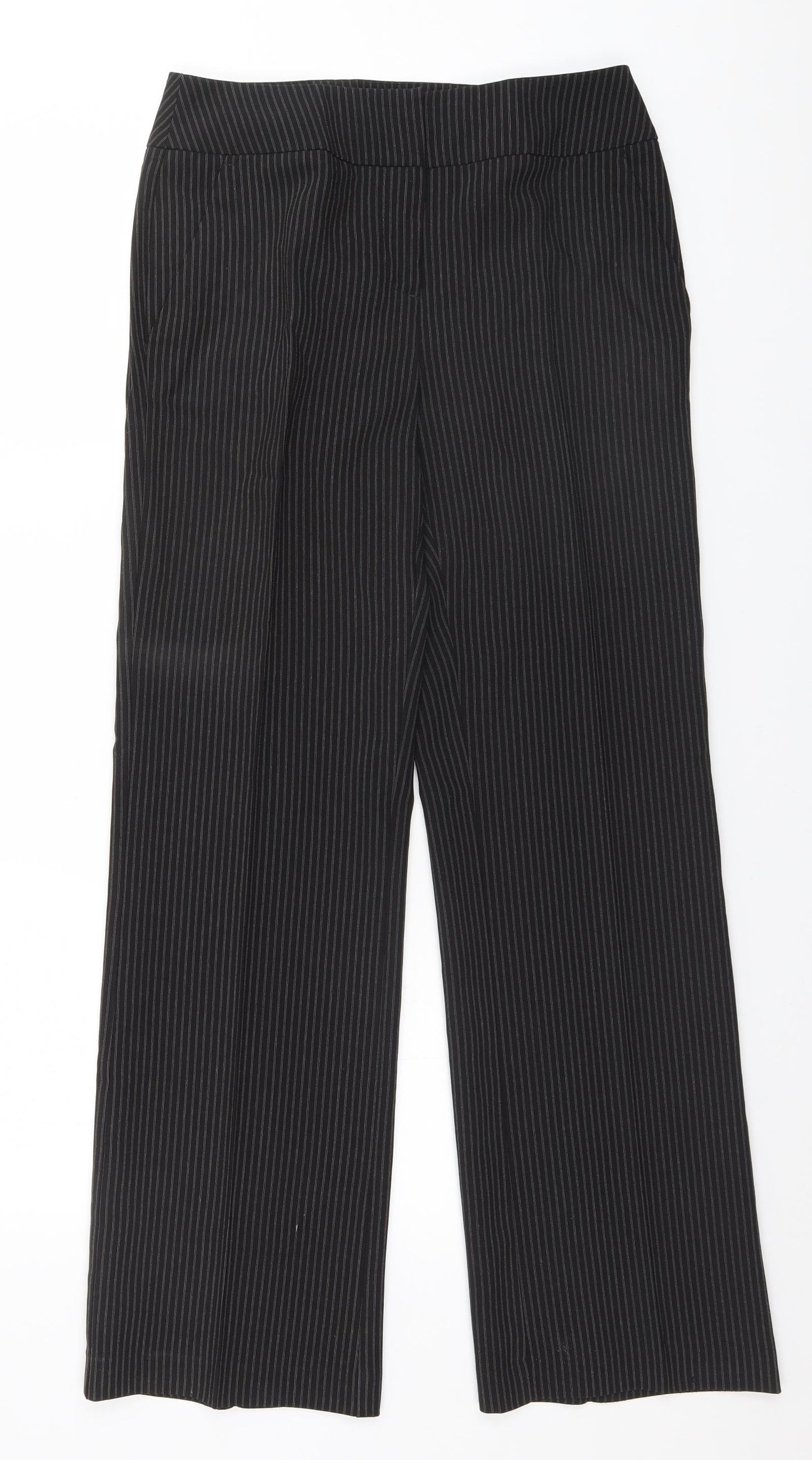 Papaya Womens Brown Striped  Dress Pants Trousers Size 10 L28 in