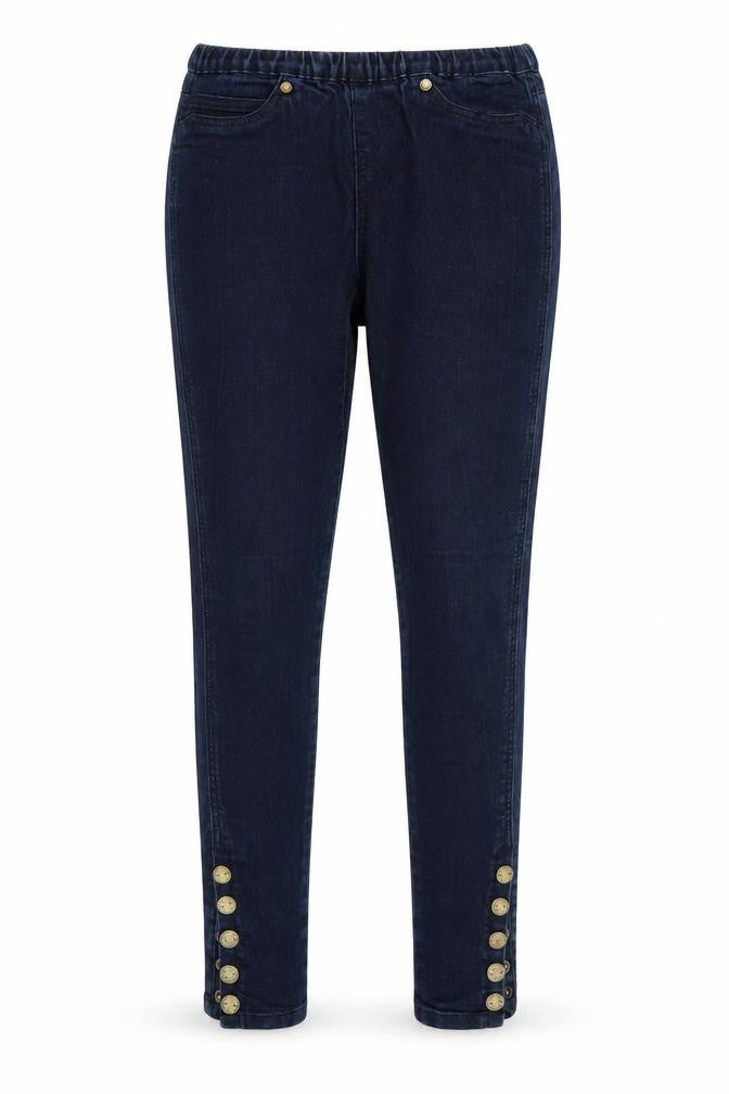 YESYES Womens Blue   Tapered Jeans Size 10 L30 in - Elastic Waist