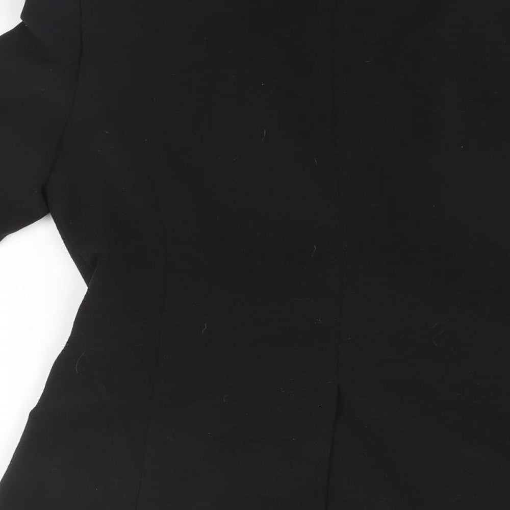 Denim & Co. Womens Black   Jacket Blazer Size 8