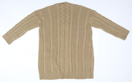Boohoo Womens Brown   Cardigan Jumper Size S