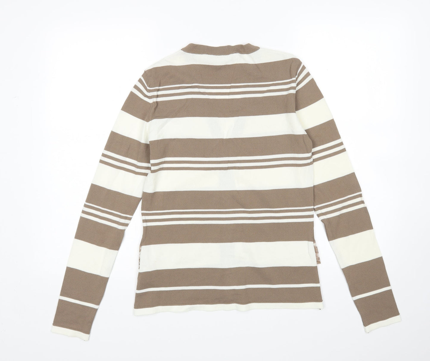 Ashley Brooks Womens Multicoloured Striped  Cardigan Jumper Size 8