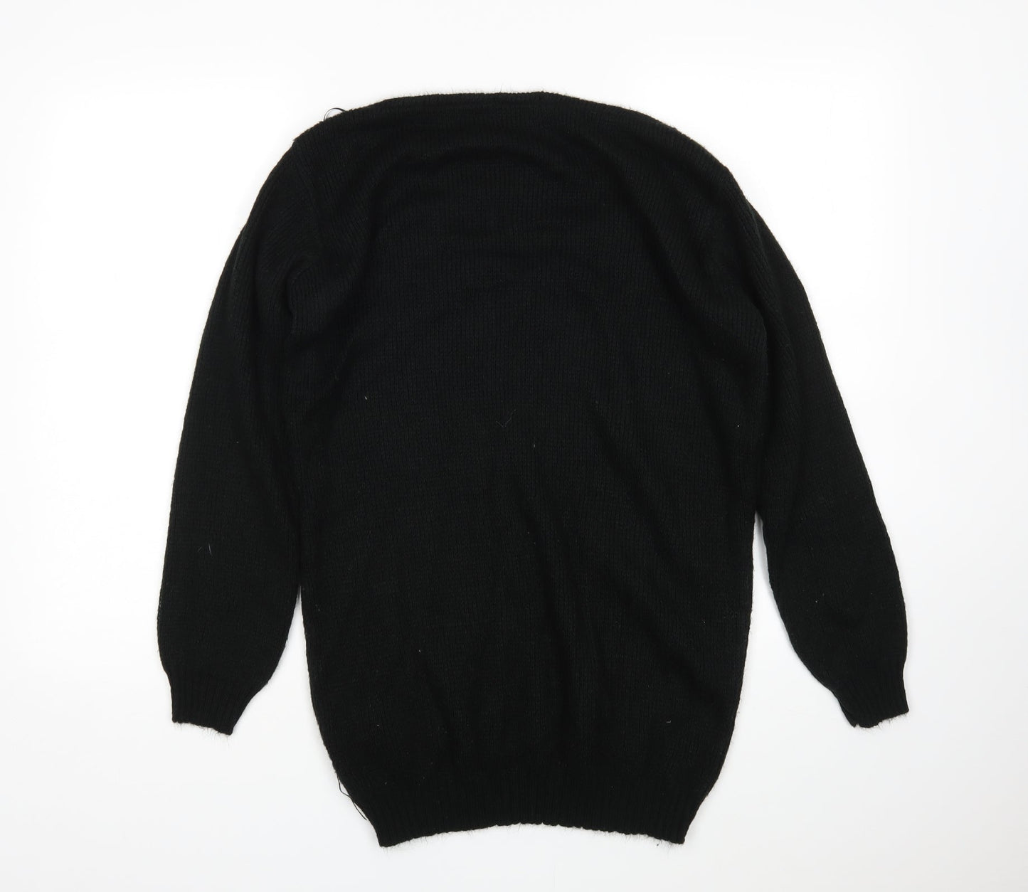 PRETTYLITTLETHING Womens Black   Pullover Jumper Size S