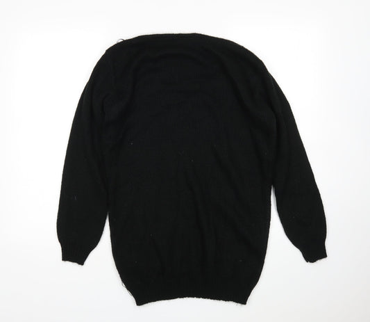 PRETTYLITTLETHING Womens Black   Pullover Jumper Size S