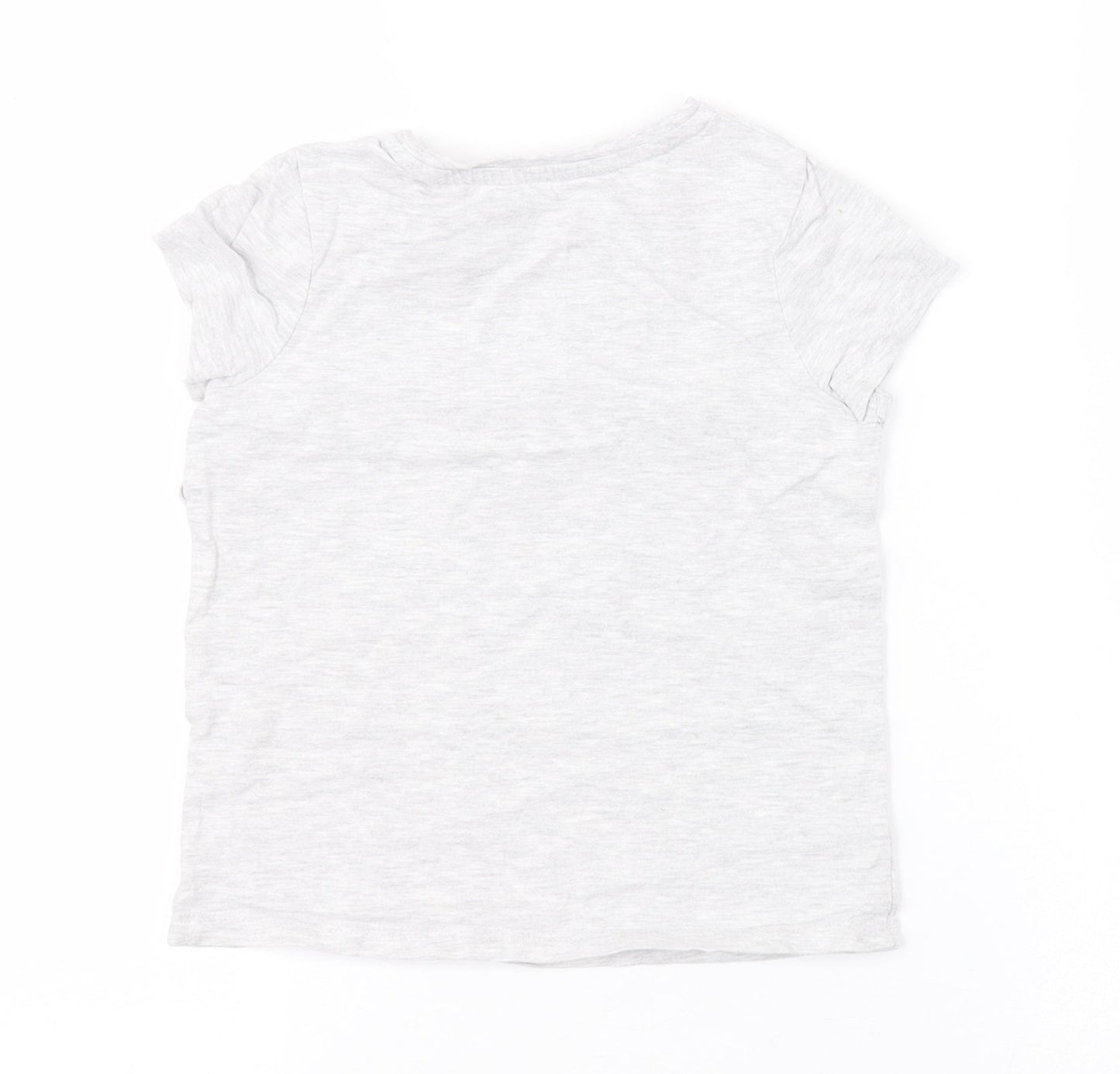 George Girls Grey   Basic T-Shirt Size 5-6 Years