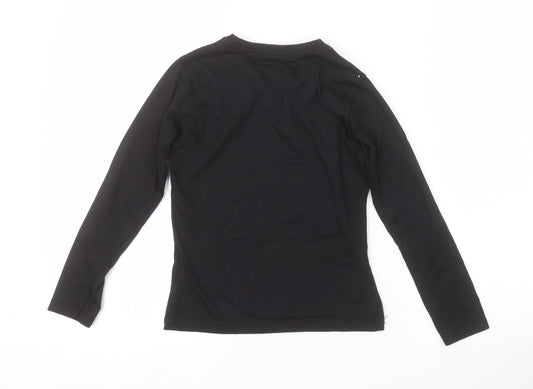 GW CLASSY Girls Black   Basic T-Shirt Size 5-6 Years