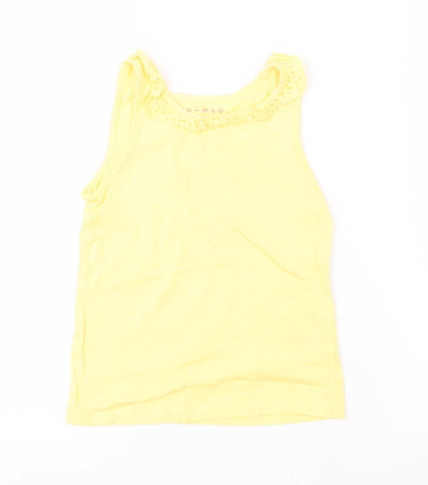 Nutmeg Girls Yellow   Basic Tank Size 5-6 Years