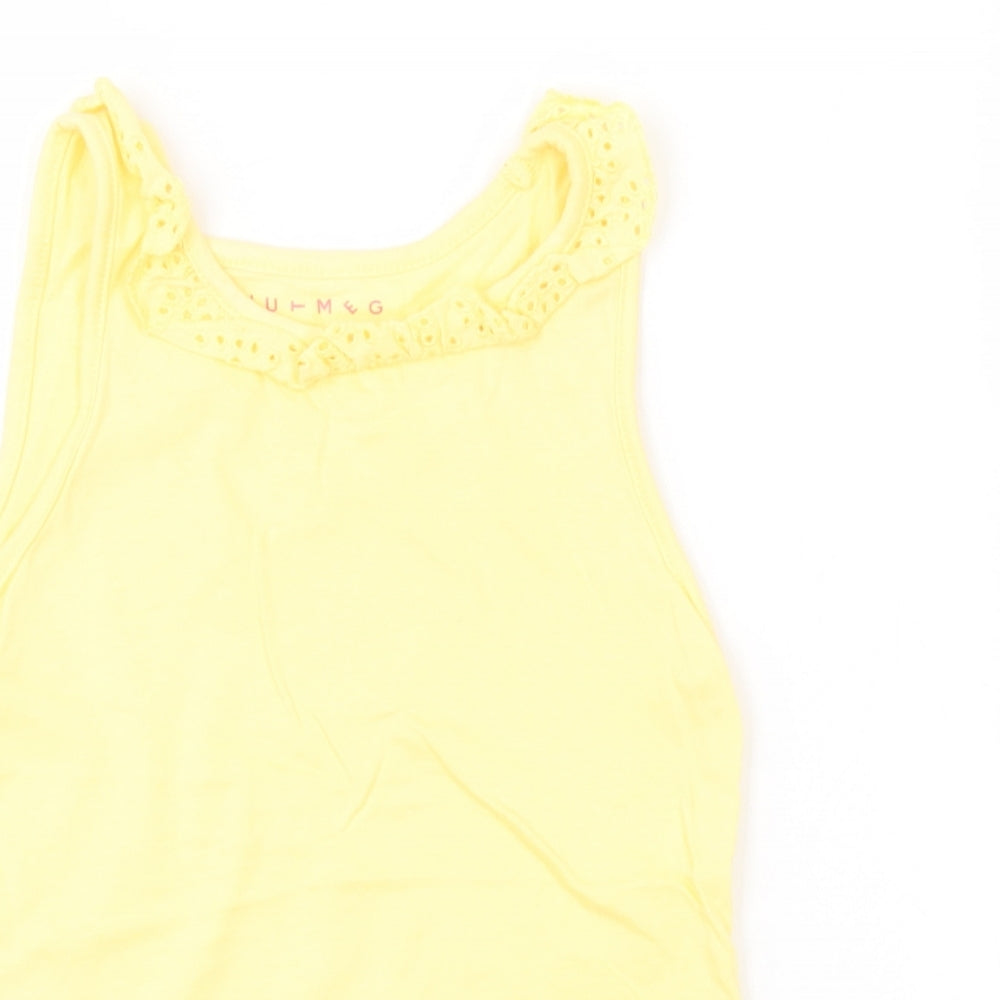 Nutmeg Girls Yellow   Basic Tank Size 5-6 Years