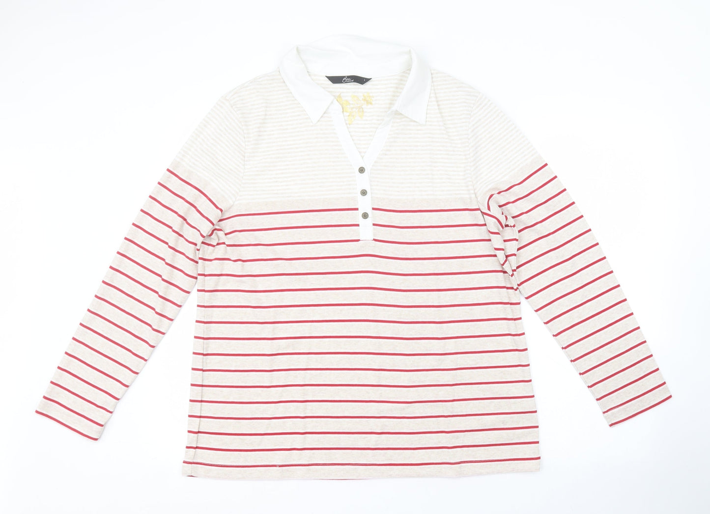 BM Mens Multicoloured Striped   Polo Size L