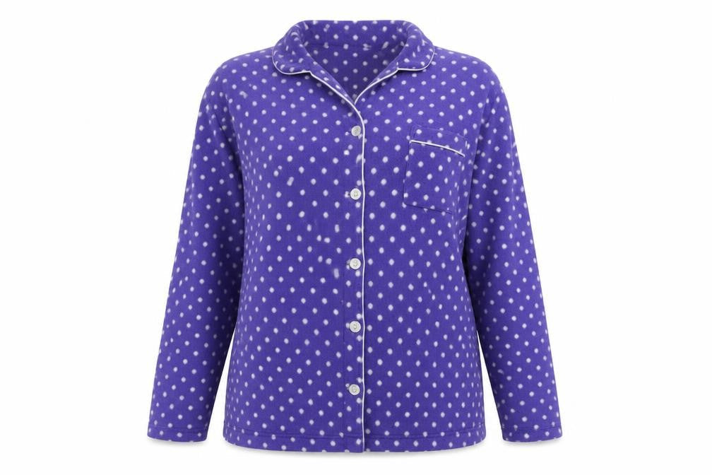 Karen Neuburger Womens Purple Polka Dot   Pyjama Top Size XL