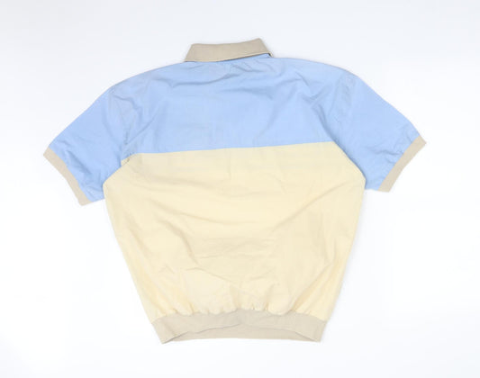 THE COLLECTION Mens Multicoloured Colourblock   Polo Size M