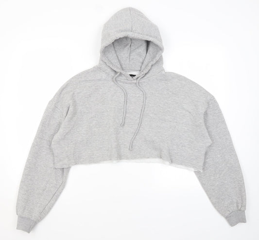 Young Mode Womens Grey   Pullover Hoodie Size S