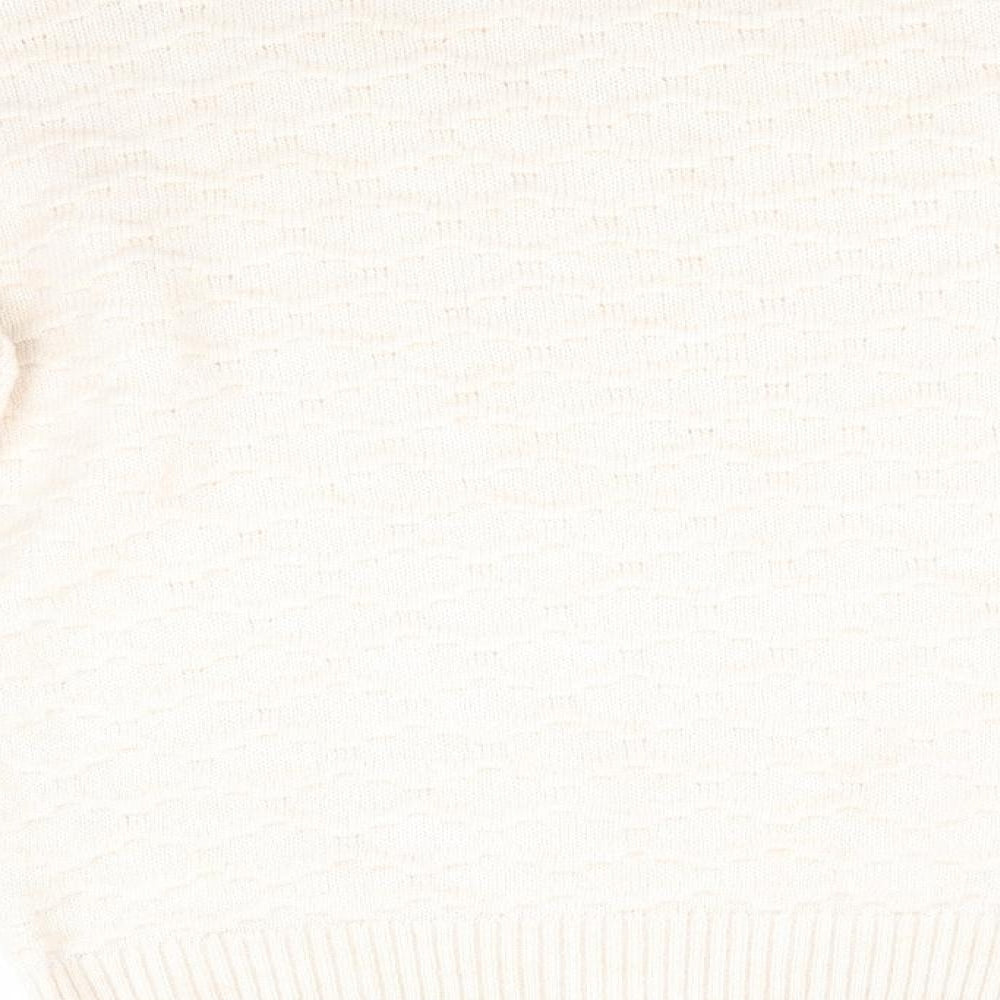 NEXT Womens Ivory   Pullover Jumper Size M  - Honeycombe knit