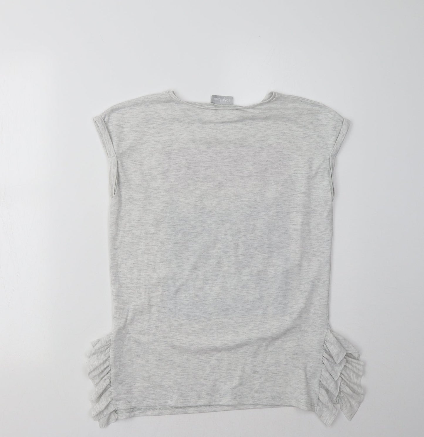 Matalan Girls Grey   Basic Polo Size 12 Years  - Unicorns Dance
