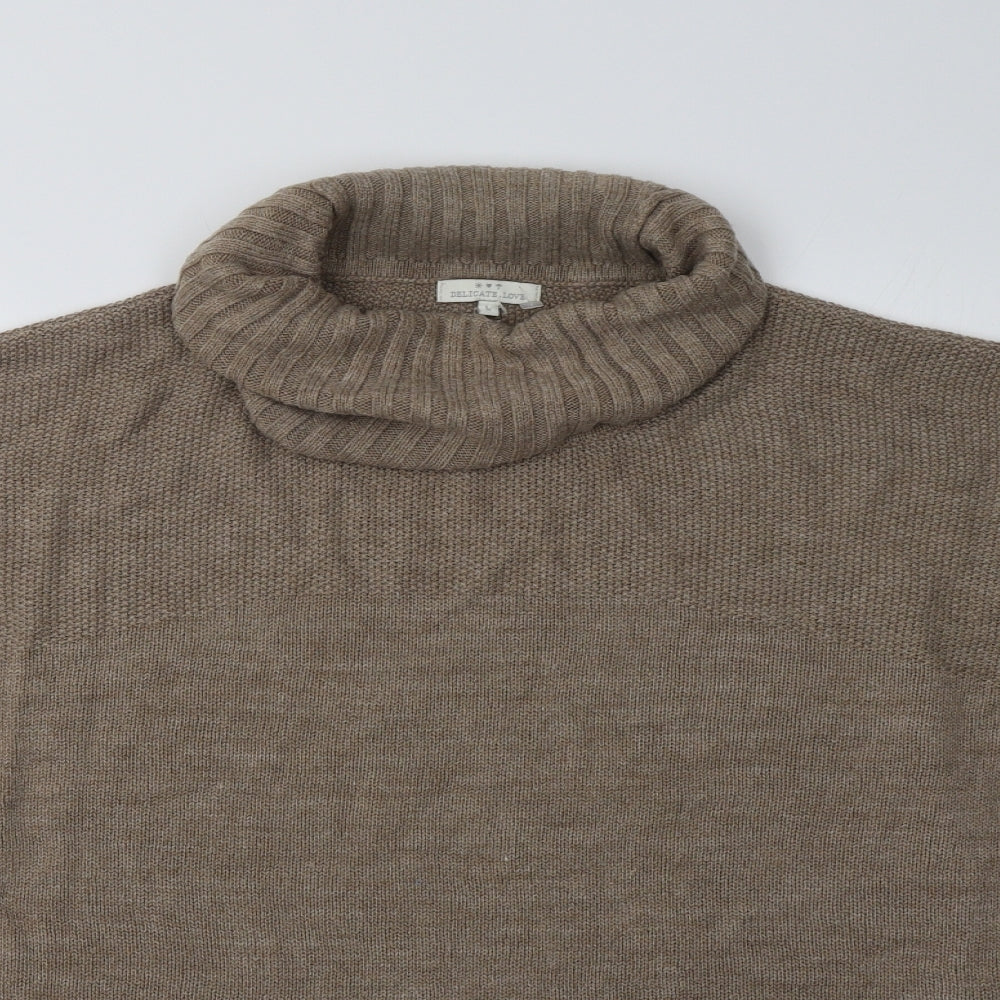 Delicate Love Womens Beige   Pullover Jumper Size L