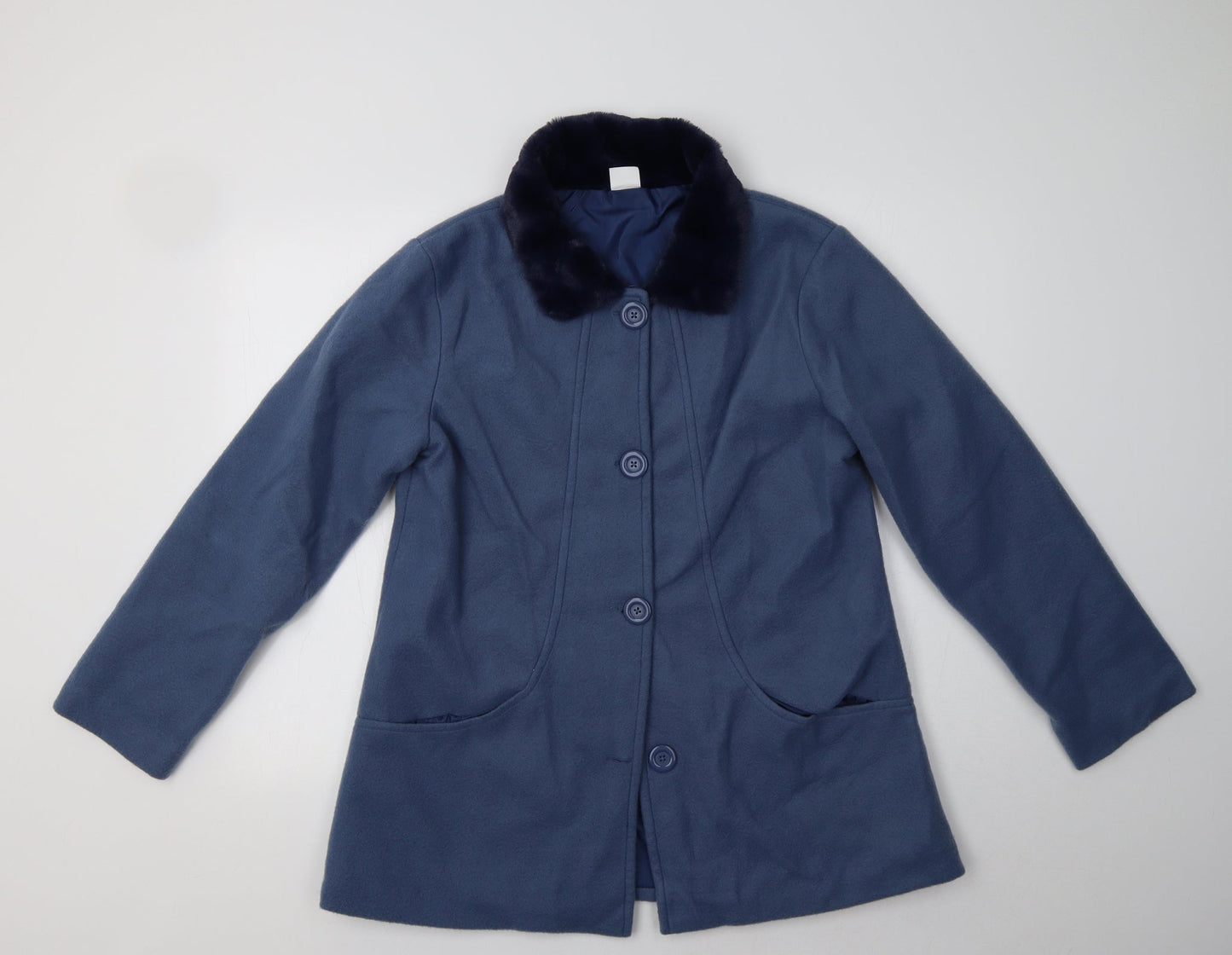 Gabriella Vicenza Womens Blue   Overcoat Coat Size 12