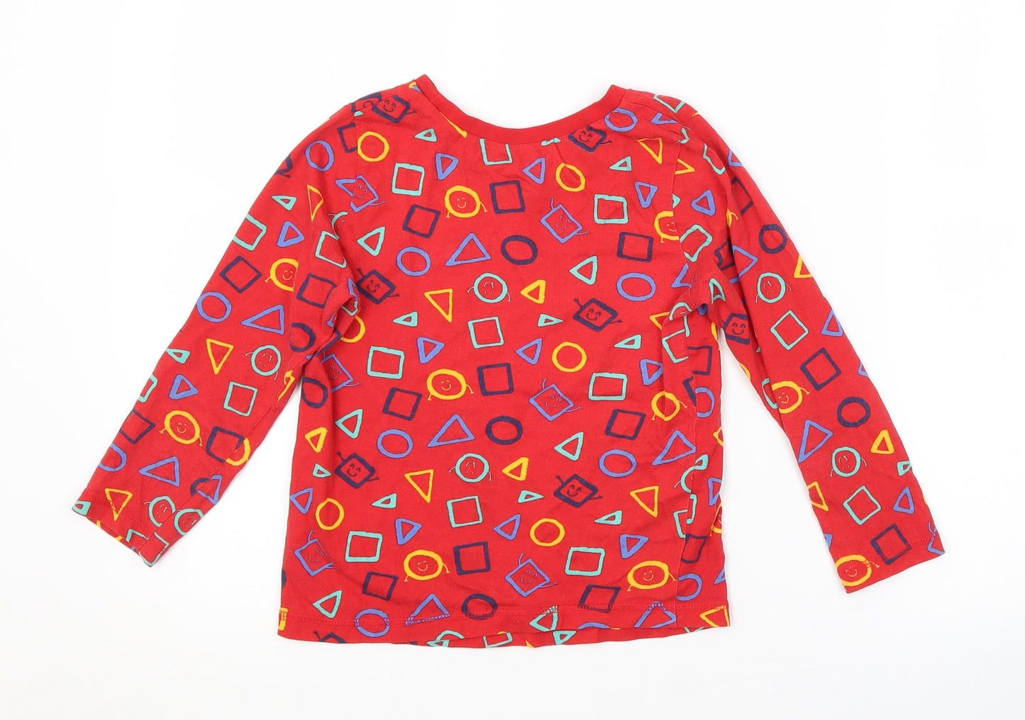 George Boys Red Geometric   Pyjama Top Size 5 Years