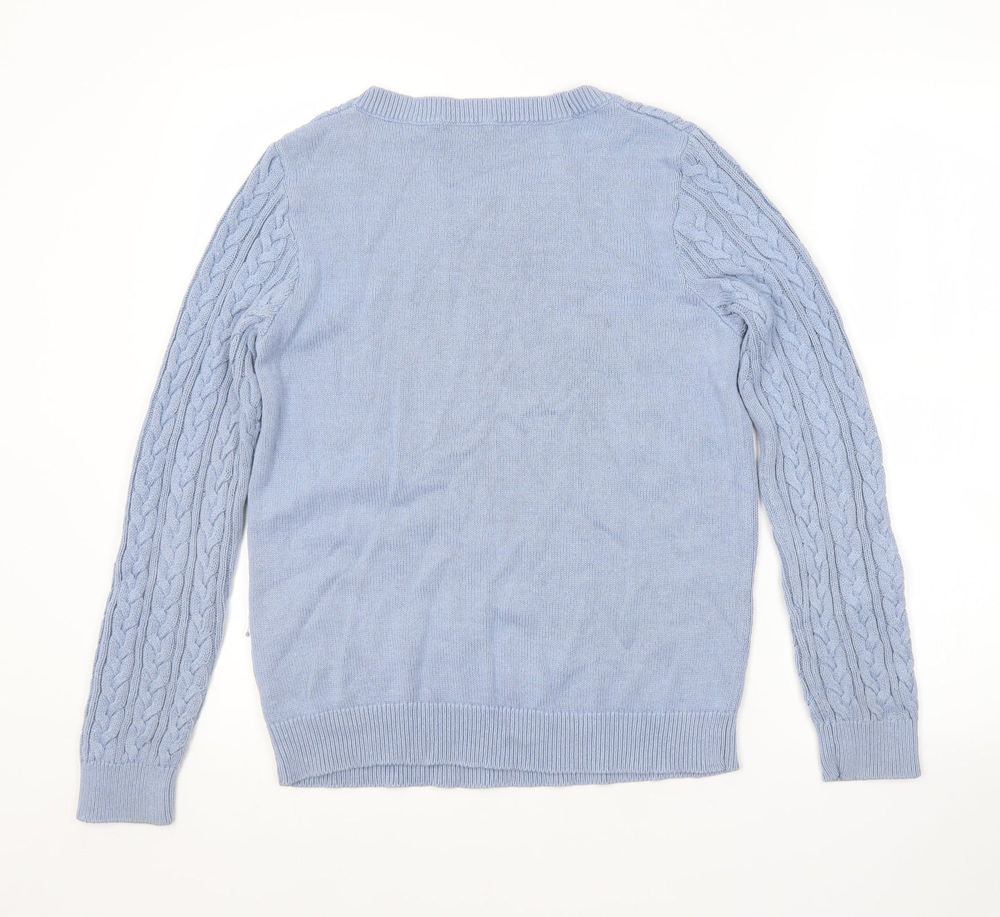 H&M Womens Blue Striped  Pullover Jumper Size M