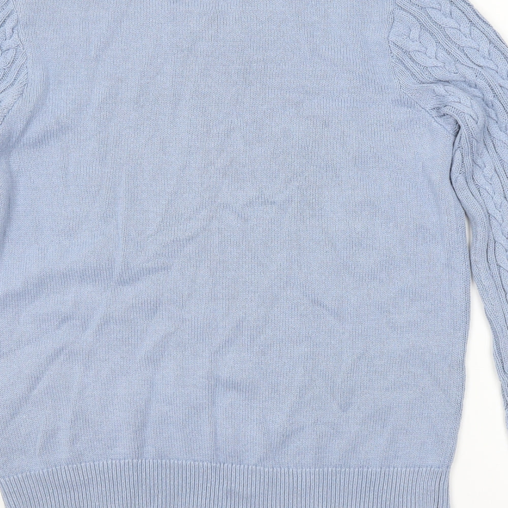 H&M Womens Blue Striped  Pullover Jumper Size M