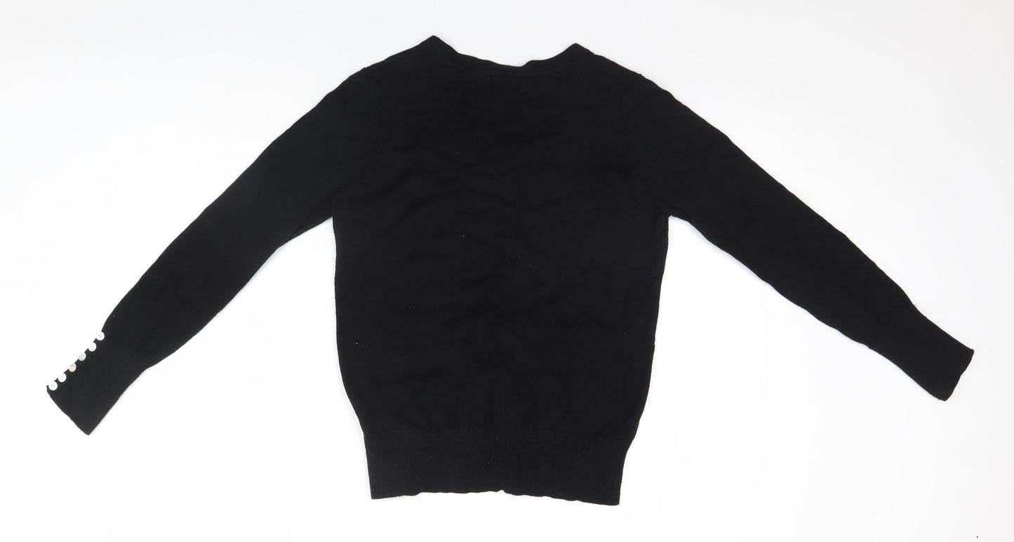 Plum Tree Womens Black   Pullover Jumper Size 12