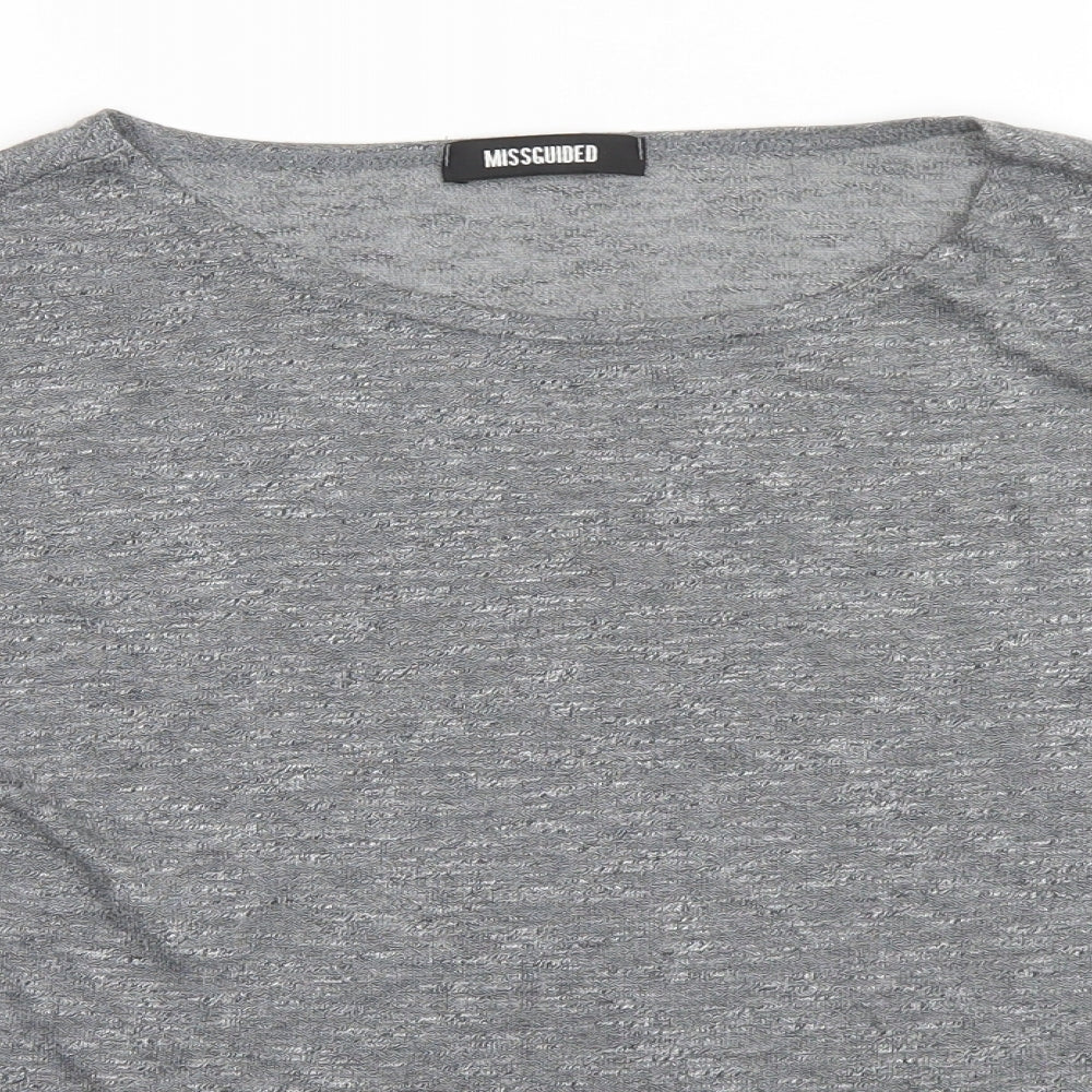 Missguided Womens Silver   Basic Polo Size M
