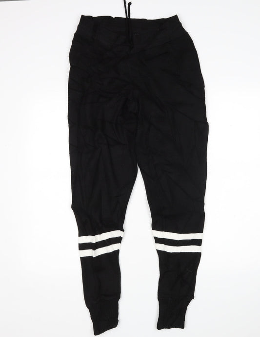 PRETTYLITTLETHING Womens Black   Sweatpants Trousers Size M L29 in