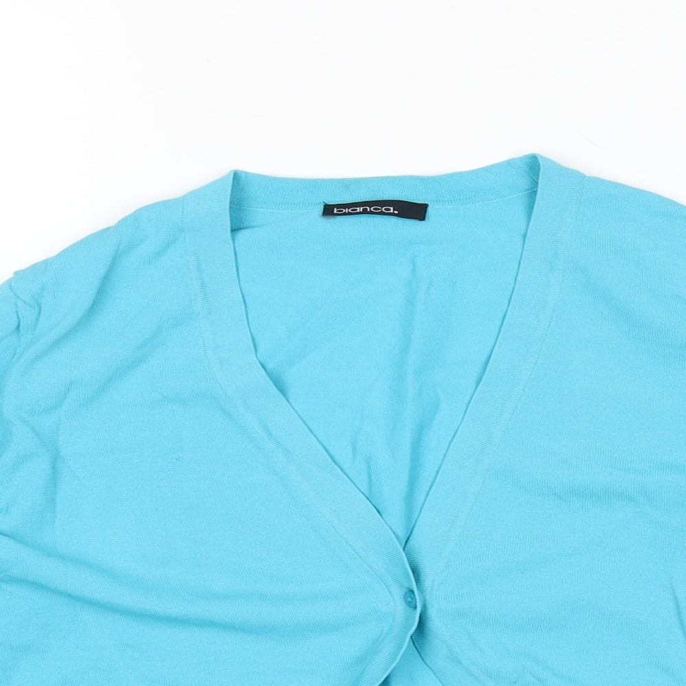 Bianca Womens Blue   Cardigan Jumper Size 10