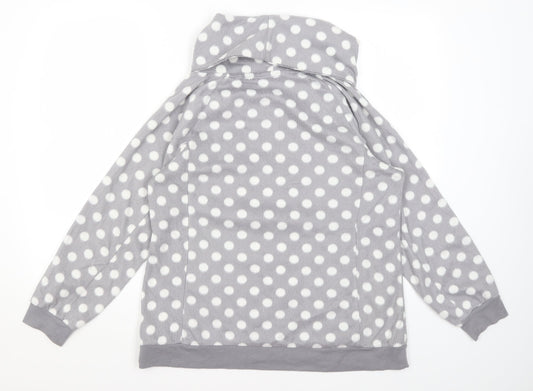 Feel Fabulous Womens Grey Polka Dot  Pullover Jumper Size 14