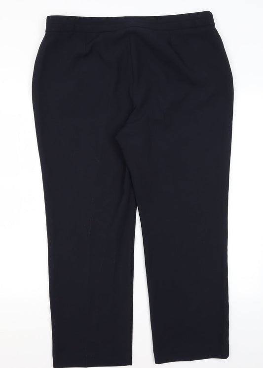 Bonmache Womens Blue  Polyester Trousers  Size 16 L26 in Regular