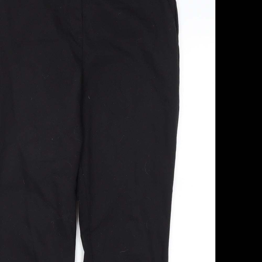 Papaya Womens Black  Polyester Dress Pants Trousers Size 14 L26 in Regular