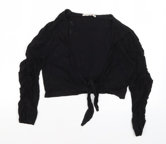 Select Womens Black Mock Neck  Viscose Shrug Jumper Size 12