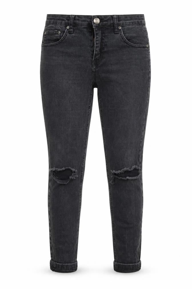 PRETTYLITTLETHING Womens Grey  Cotton Skinny Jeans Size 8 L25 in Regular