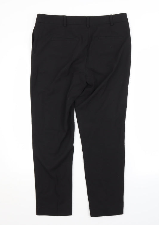 NEXT Womens Black  Polyester Trousers  Size 10 L26 in Regular