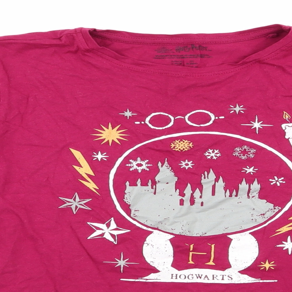 Hogwarts Womens Red Solid Cotton  Pyjama Top Size 8   - Hogwarts Claret Red