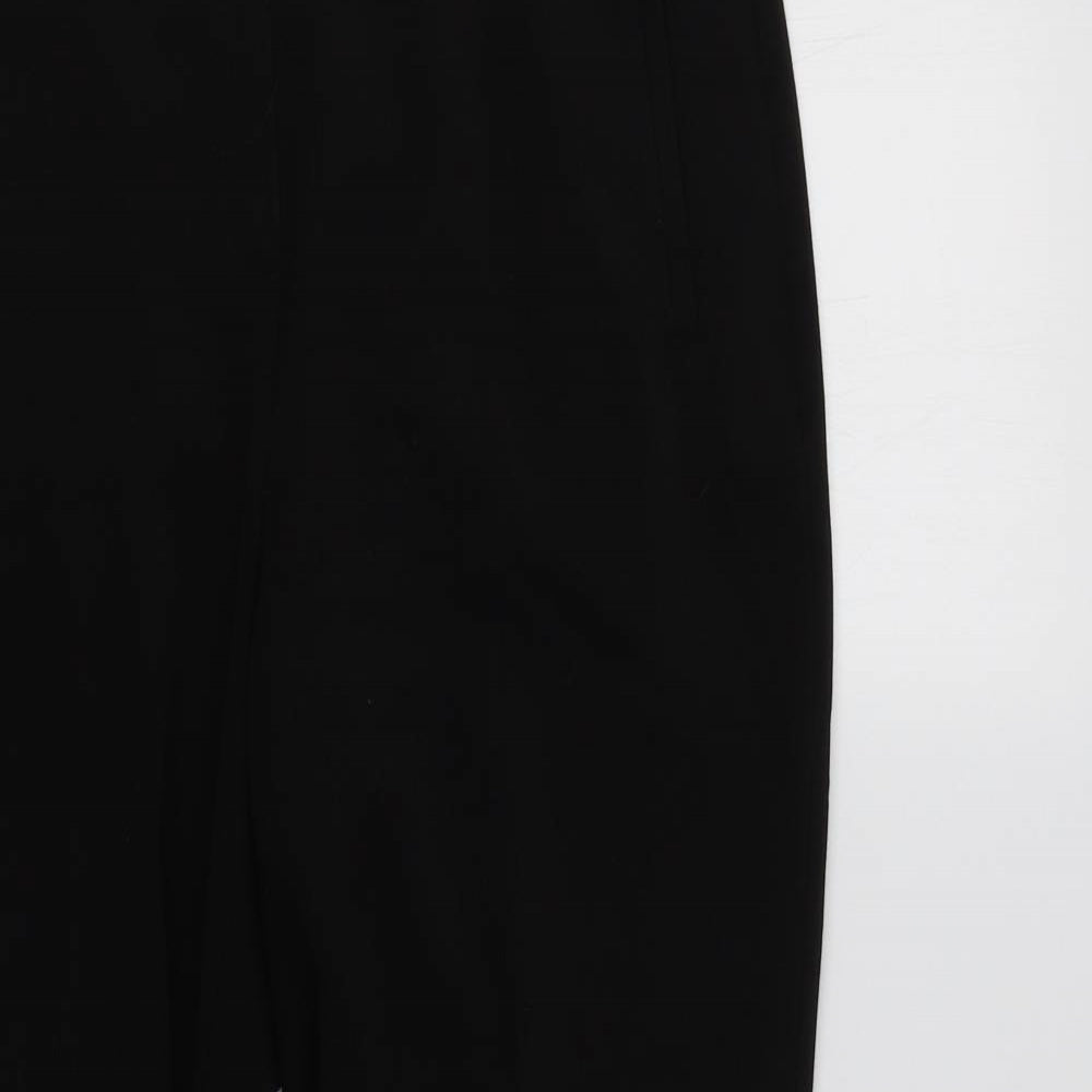 M&S Womens Black  Polyester Dress Pants Trousers Size 12 L27 in Regular