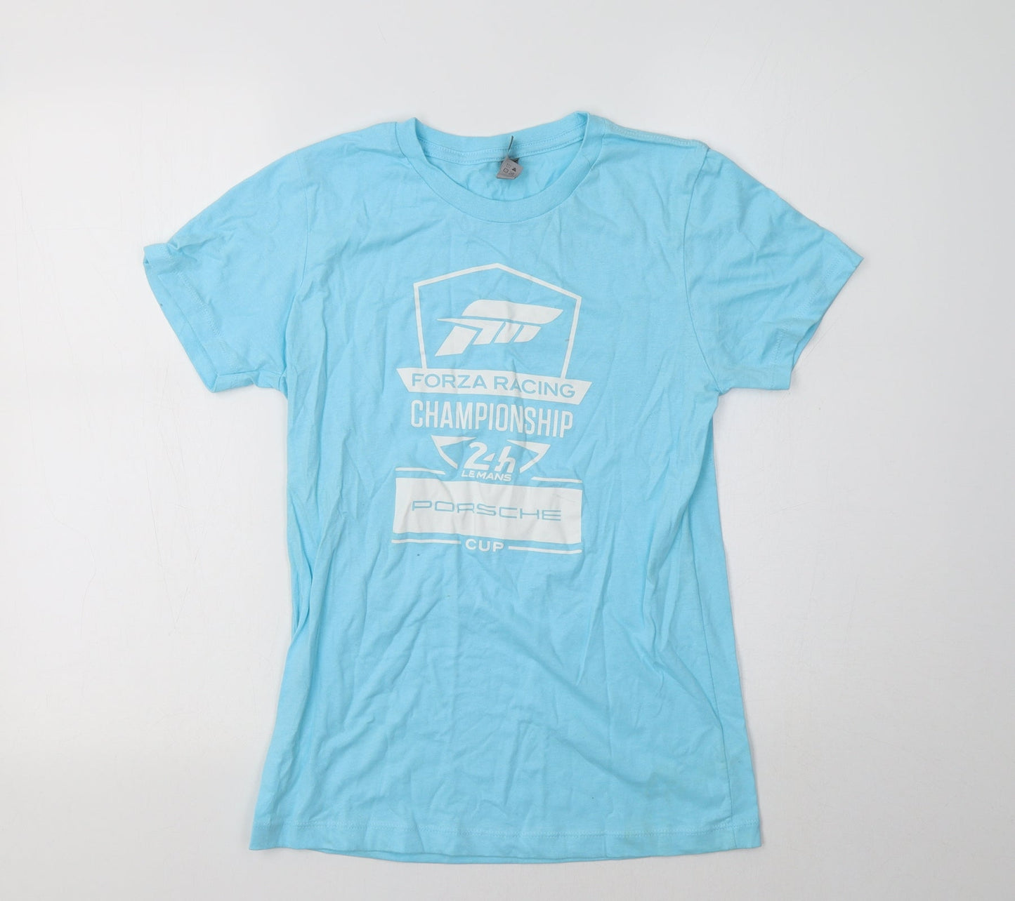 Next Level Womens Blue  Cotton Basic T-Shirt Size M Crew Neck