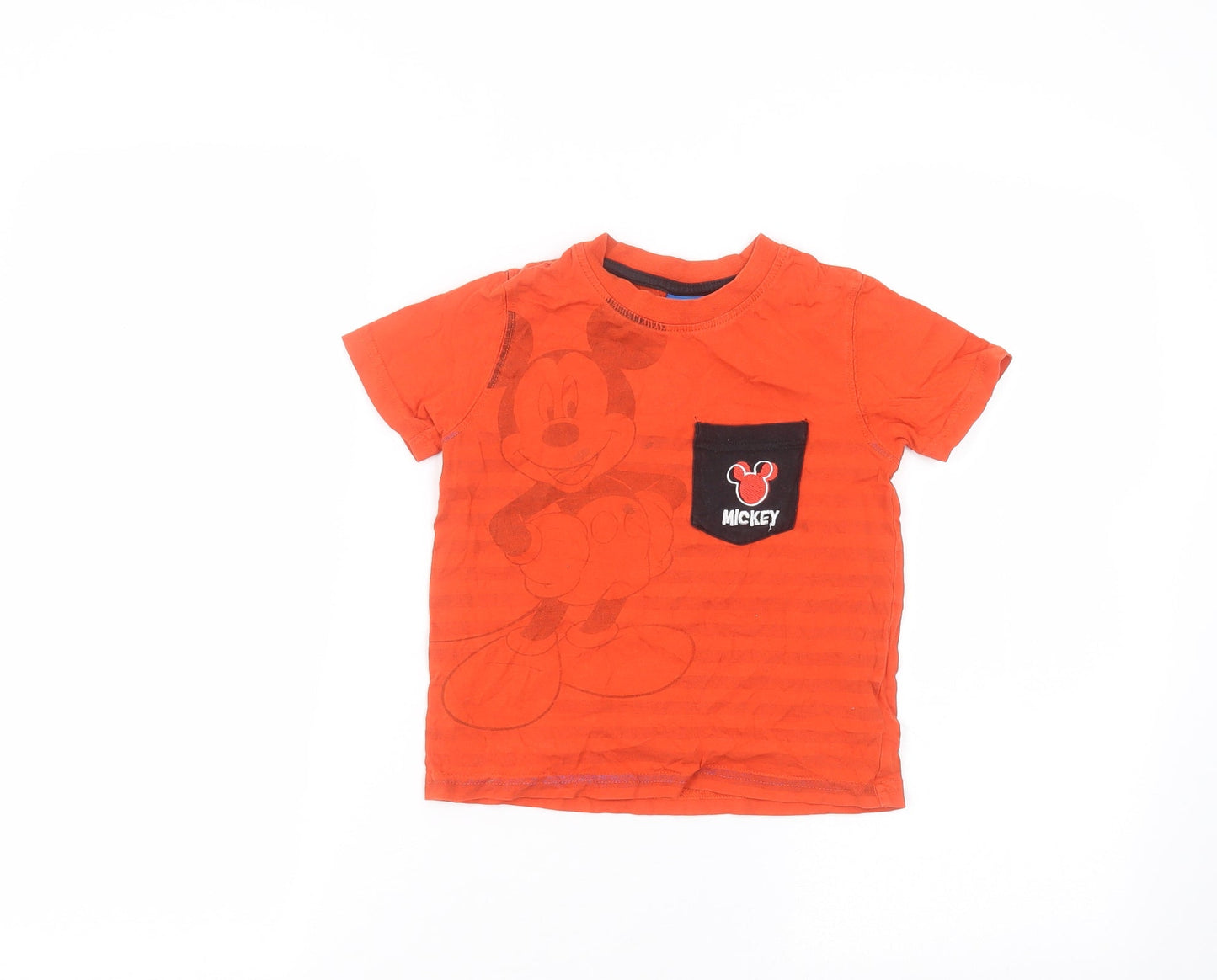 George Boys Orange  Cotton Basic T-Shirt Size 2-3 Years