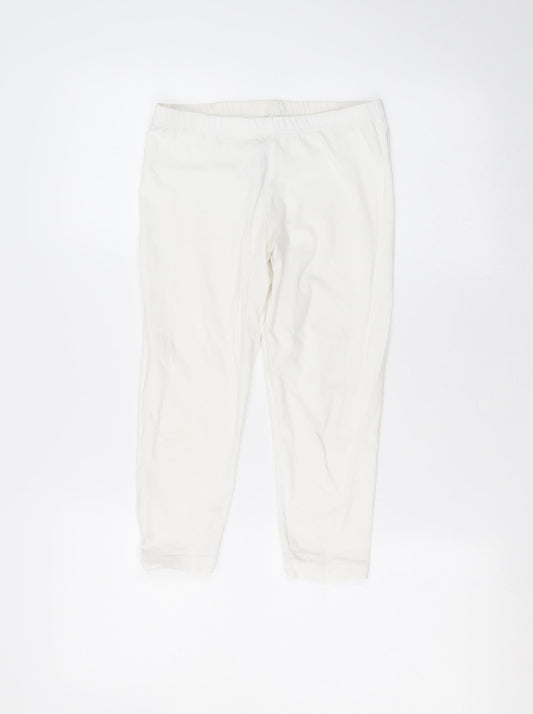 New Look Womens White  Cotton Sweatpants Trousers Size 8  Regular
